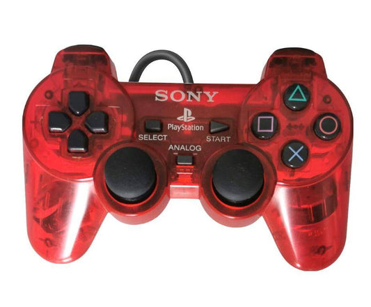 PS2 - Controller - Rot Transparent (Gebraucht)