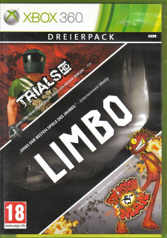 XBOX 360 - Dreierpack - Trials HD + Limbo + Splosion Man (Gebraucht)