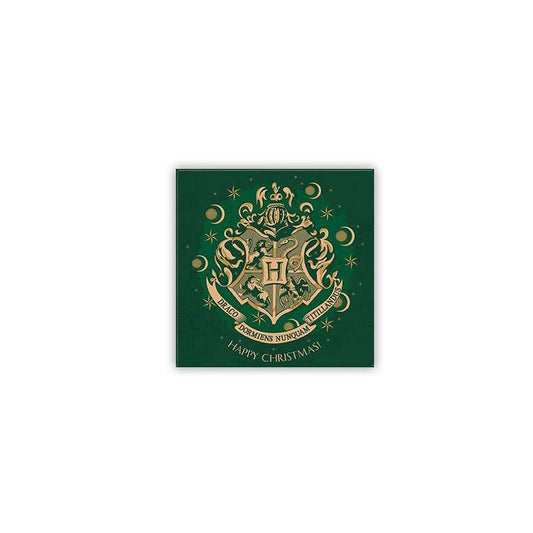 Harry Potter - Magnet Weihnachten Hogwarts Grün - 8 x 8 cm