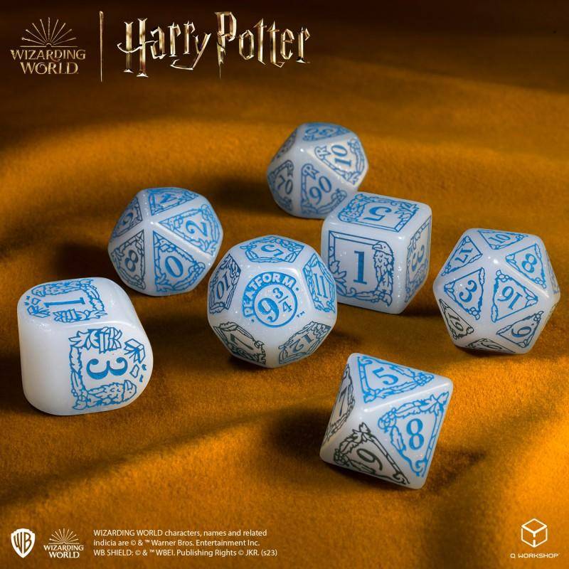Harry Potter - Würfel Set Ravenclaw Weiß - 7 Stk