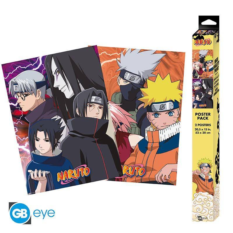 Naruto - Poster Set Konoha Ninjas & Desertierte - 52 x 38 cm