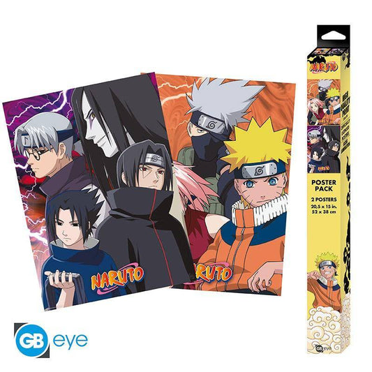 Naruto - Poster Set Konoha Ninjas & Desertierte - 52 x 38 cm