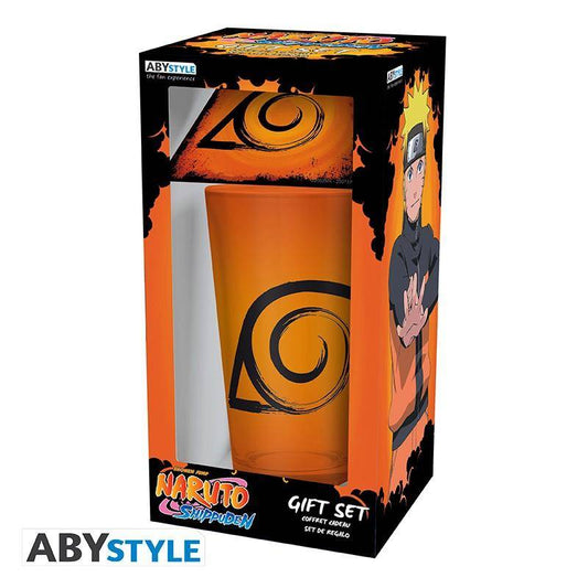Naruto - Geschenkset Konoha - Glas & Untersetzer