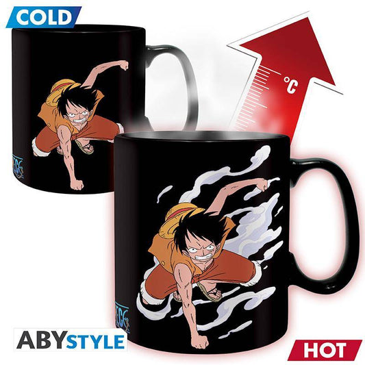 One Piece - Tasse mit Thermoeffekt Ruffy & Ace - 460 ml