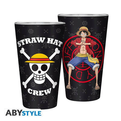 One Piece - Geschenk Set Strohhutbande - Glas, Notizbuch & Ahnstecker