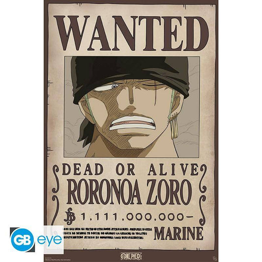 One Piece - Poster Wanted Zorro Wano - 91,5 x 61 cm