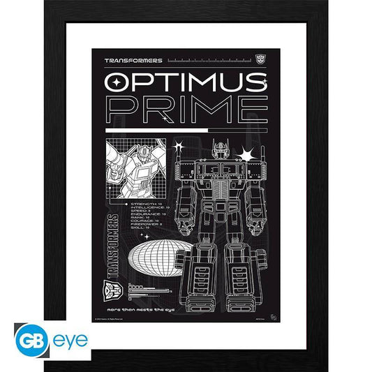 Transformers - Gerahmtes Bild Optimus Prime Schema - 30,5 x 40,6 cm