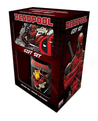 Marvel - Geschenkset Deadpool - Tasse, Schlüsselanhänger & Untersetzer
