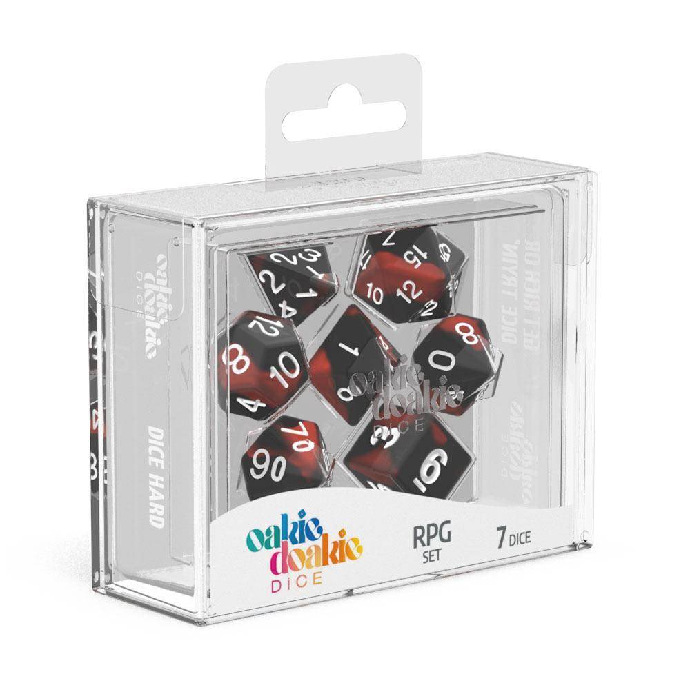 Oakie Doakie Dice - RPG Würfel Set Glow in the Dark Lava - 7
