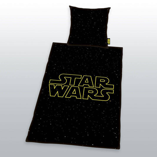 Star Wars Bettwäsche Logo Galaxy 135 x 200 cm / 80 x 80 cm