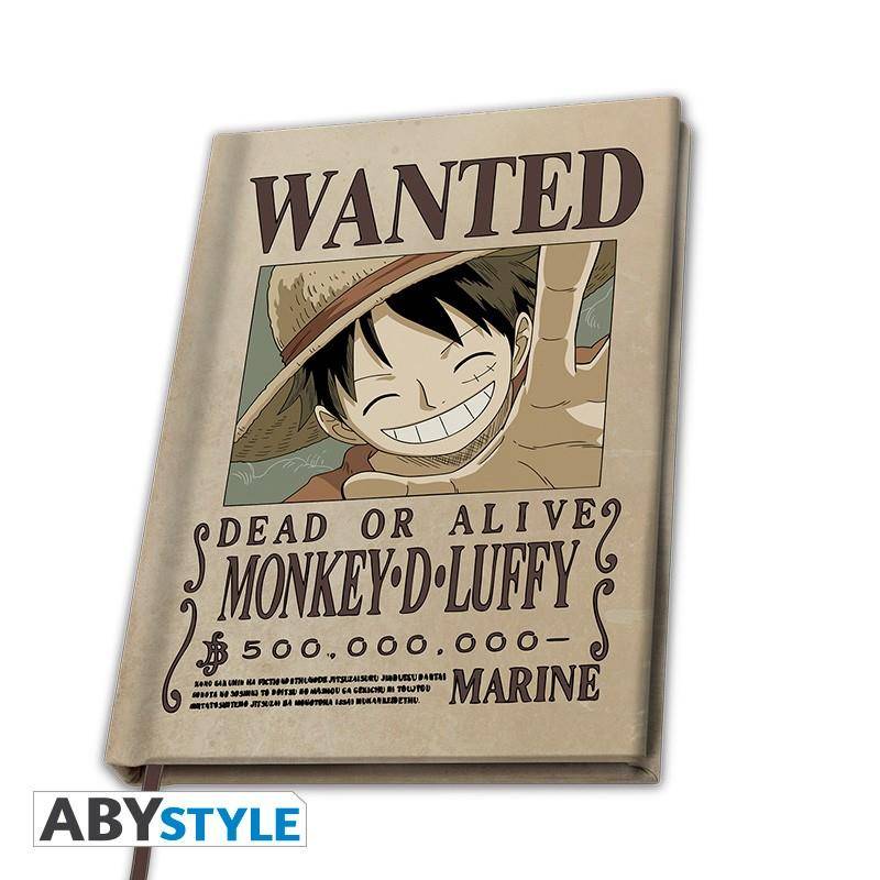 One Piece Notizbuch Wanted Ruffy A5
