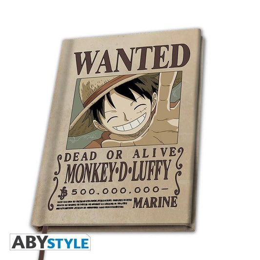One Piece Notizbuch Wanted Ruffy A5