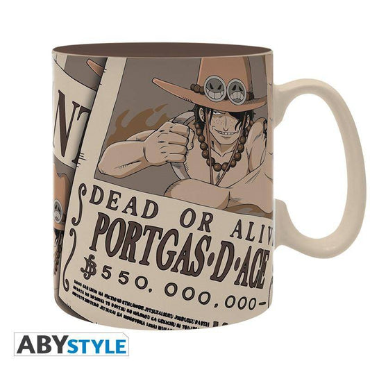 One Piece - Tasse - 460 ml - Wanted Ace - mit Box