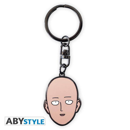 One Punch Man - Metall Schlüsselanhänger Saitamas Kopf