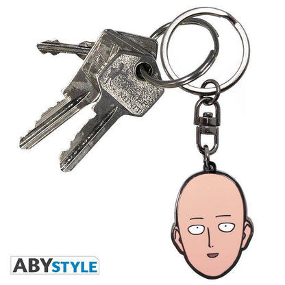 One Punch Man - Metall Schlüsselanhänger Saitamas Kopf