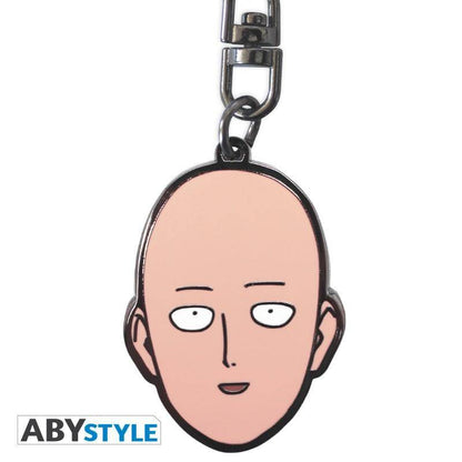 One Punch Man - Metall Schlüsselanhänger Saitamas Kopf