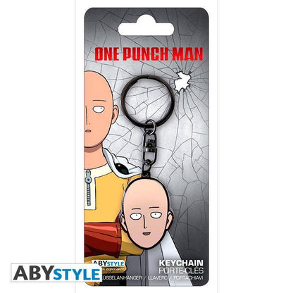 One Punch Man - Metall Schlüsselanhänger Saitamas Kopf