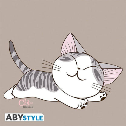 Kleine Katze Chi – Kosmetiktasche - "Chi's Stretching" - Grau