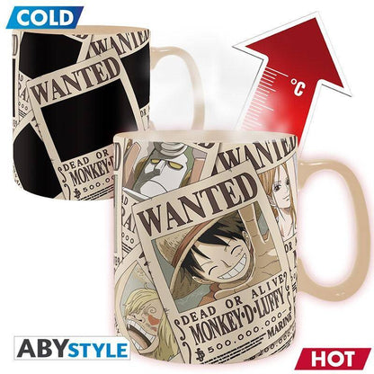 One Piece -Tasse mit Thermoeffekt Wanted - 460 ml