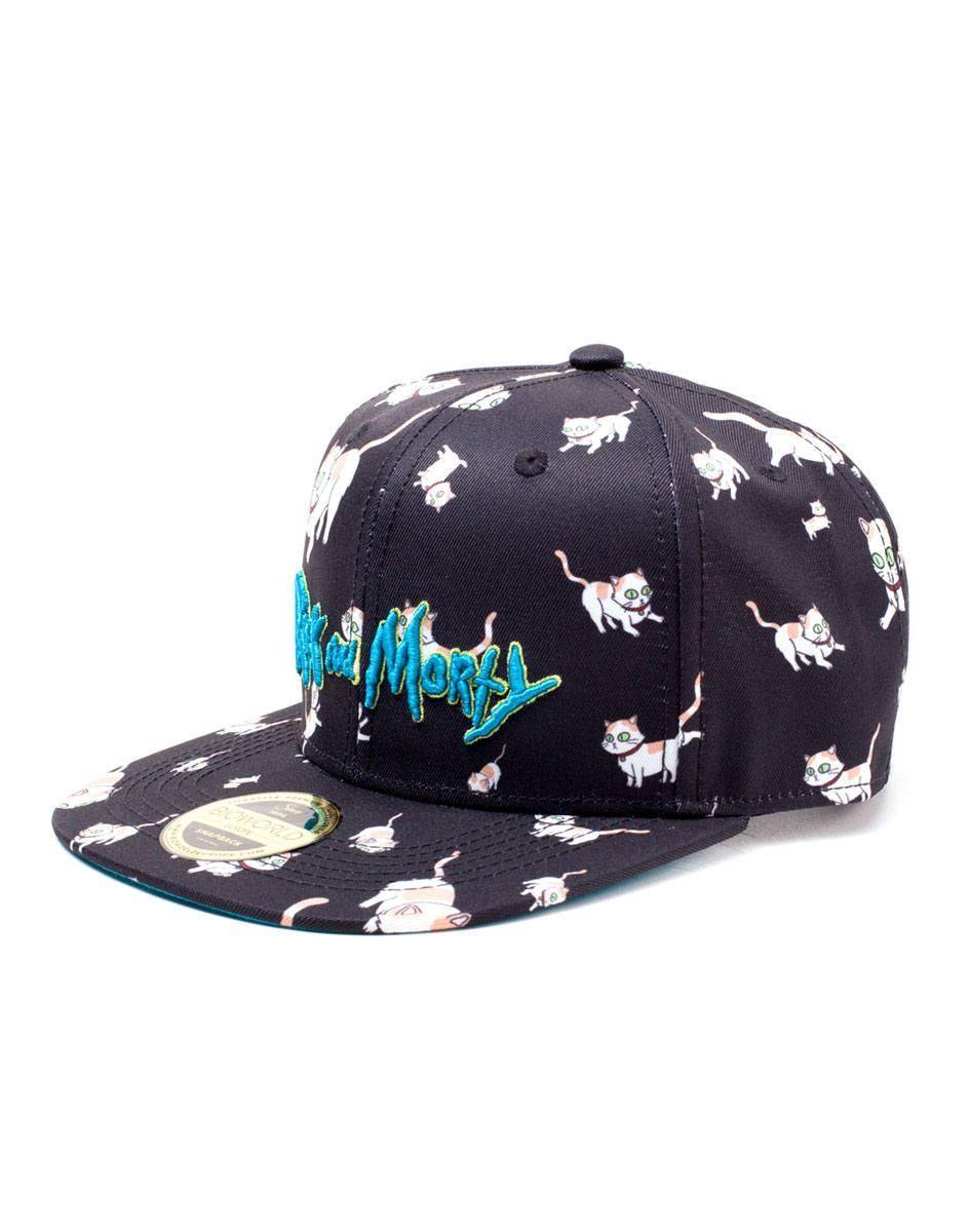 Rick and Morty Snapback Kappe Cats AOP