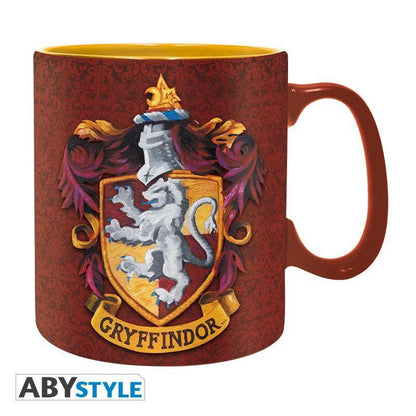 Harry Potter Packung Tasse + Schlüsselanhänger + Button Gryffindor