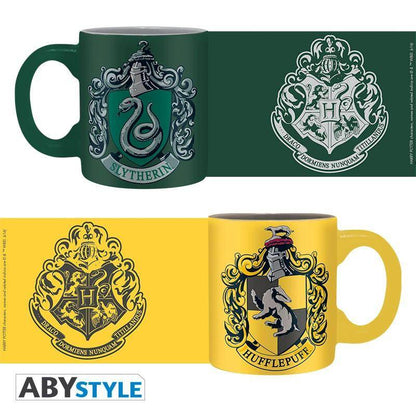 Harry Potter 2 Espressotassen Slytherin und Hufflepuff Set
