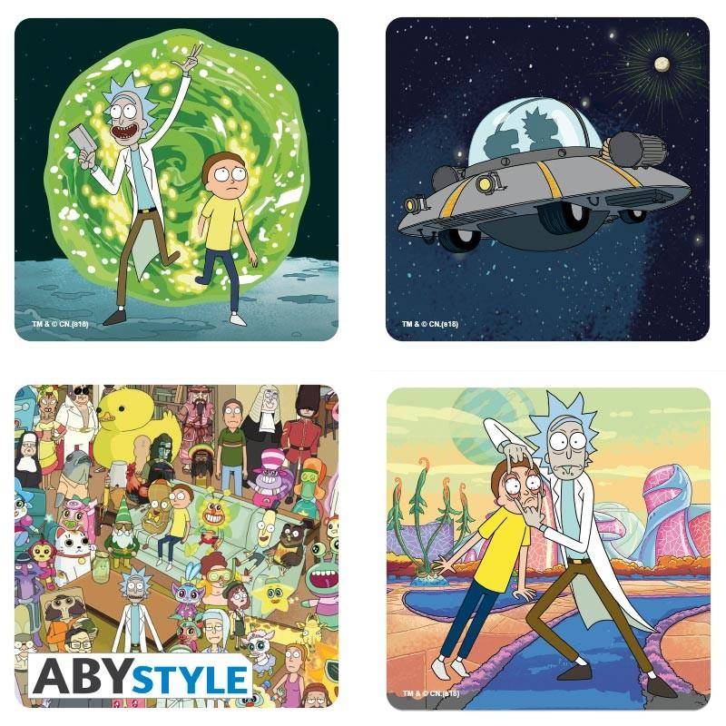 Rick and Morty 4 Untersetzer Generisches Set