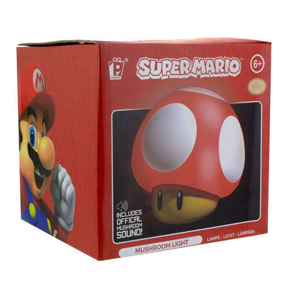 Super Mario Lampe mit Soundfunktion Power-Up Pilz 12 cm