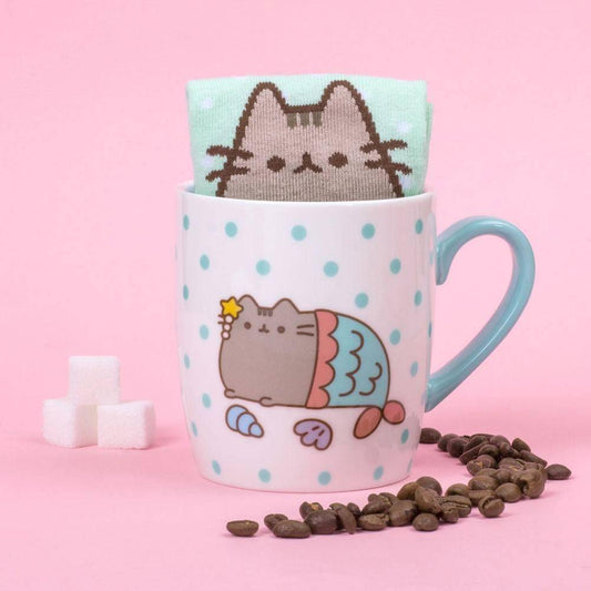 Pusheen Tasse mit Socken Mermaid