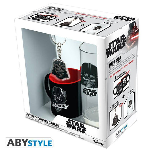 Star Wars Pack Darth Vader Glas + Schlüsselanhänger + Espressotasse