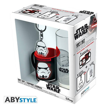 Star Wars Pack Trooper Glas + Schlüsselanhänger + Espressotasse