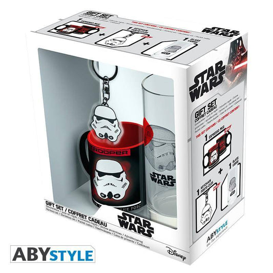 Star Wars Pack Trooper Glas + Schlüsselanhänger + Espressotasse