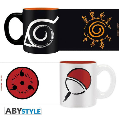 Naruto Shippuden - Set 2 Espresso Tassen - 110 ml - Konoha & Uchiha
