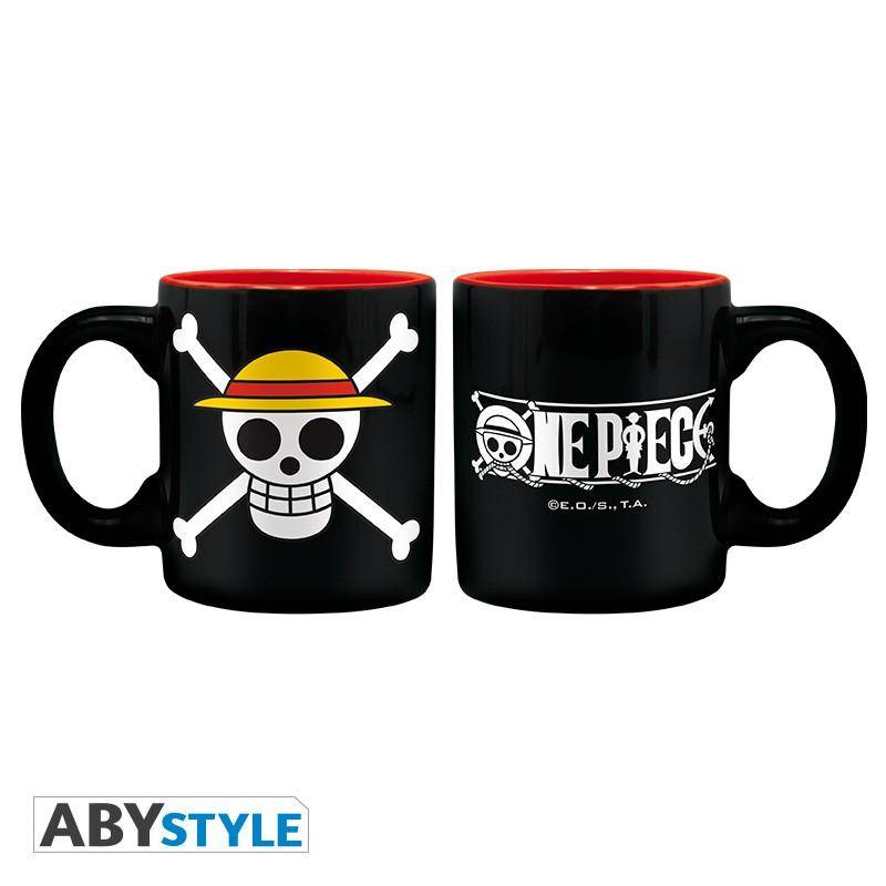 One Piece - Pck Glas 29cl + Schlüsselanhänger + Mini Tasse "Skull Luffy"