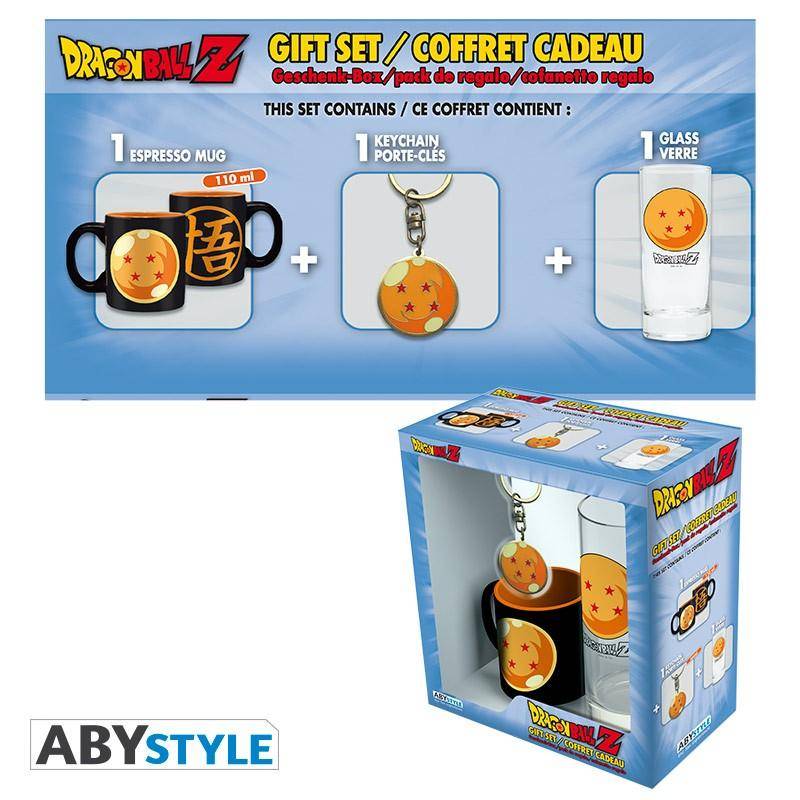 Dragon Ball - Pck Glas 29cl + Schlüsselanhänger + Mini Tasse "Dragon Ball"