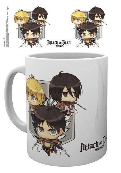 Attack on Titan Season 2 Tasse Chibi Trio