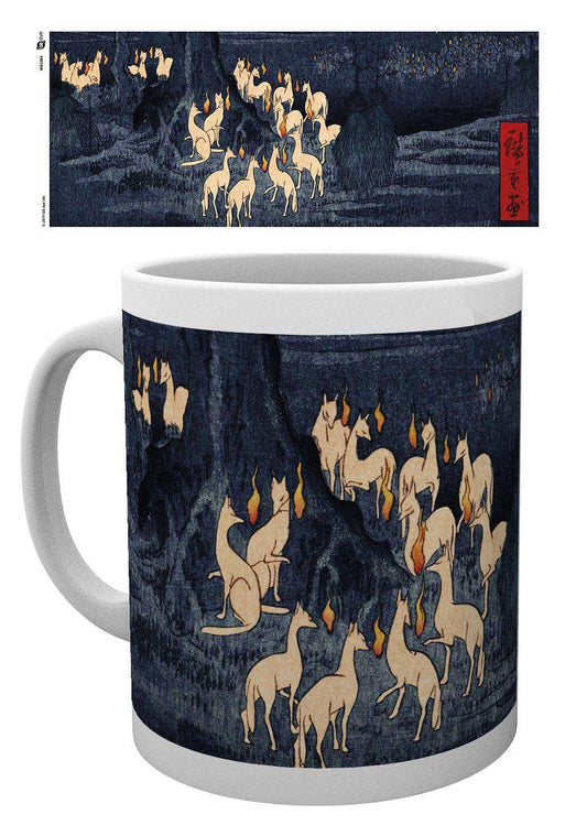 Japanese Art Tasse New Years Eve Foxfire by Utagawa Hiroshige