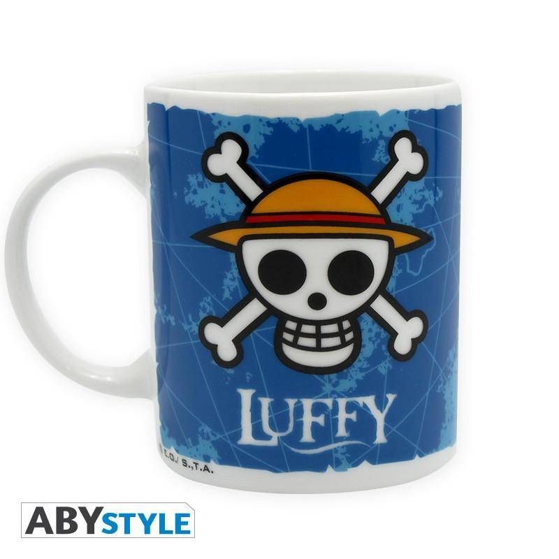 One Piece - Tasse - 320 ml - Luffy & Emblem - porcl. mit Box
