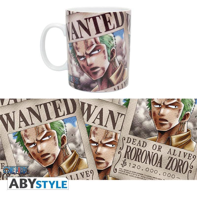 One Piece - Tasse - 460 ml - Zoro Wanted - porcl. mit Box