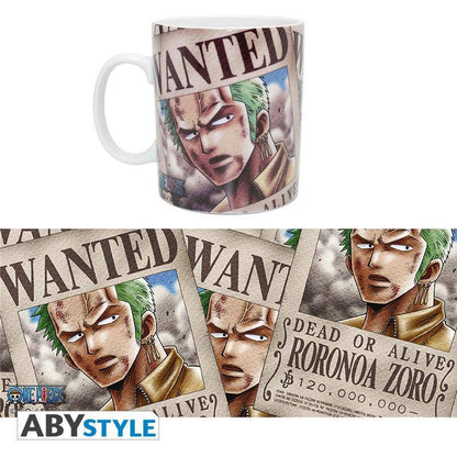 One Piece - Tasse - 460 ml - Zoro Wanted - porcl. mit Box