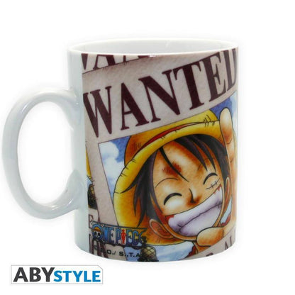 One Piece - Tasse - 460 ml - Luffy Wanted - porcl. mit Box