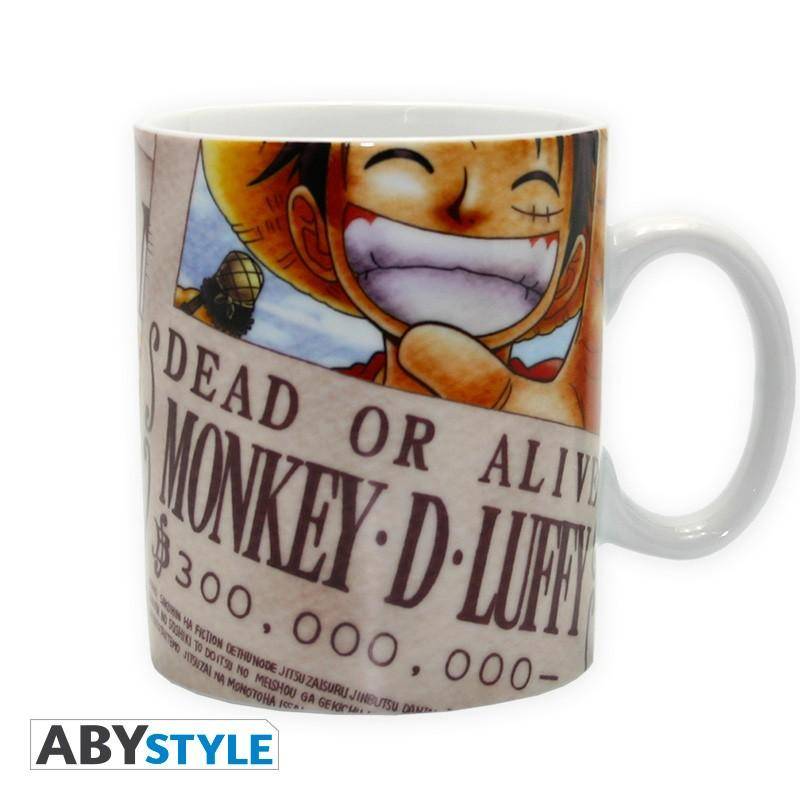 One Piece - Tasse - 460 ml - Luffy Wanted - porcl. mit Box