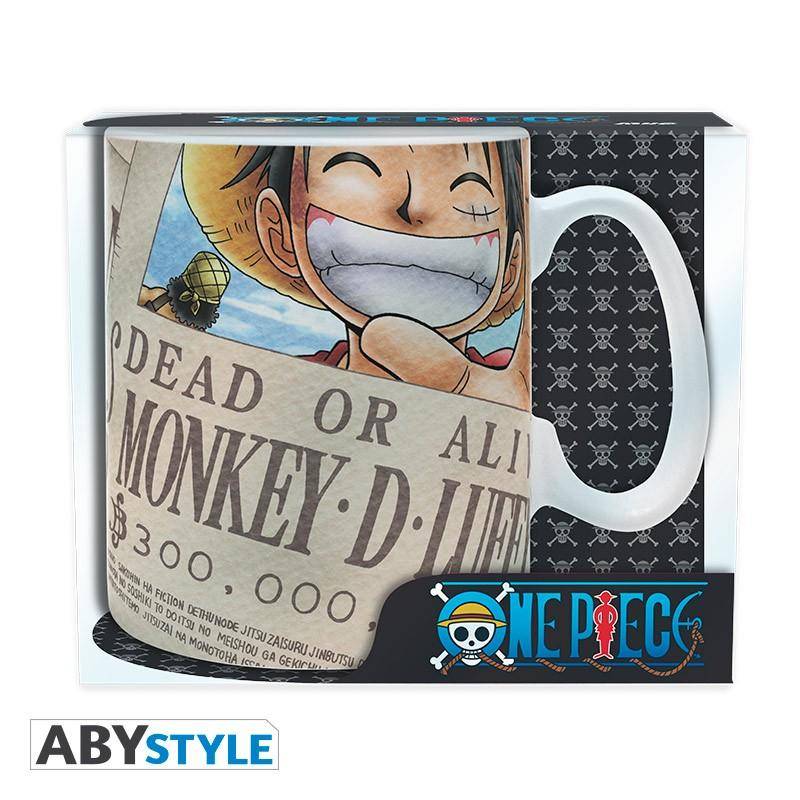 One Piece - Tasse - 460 ml - Luffy Wanted - porcl. mit Box
