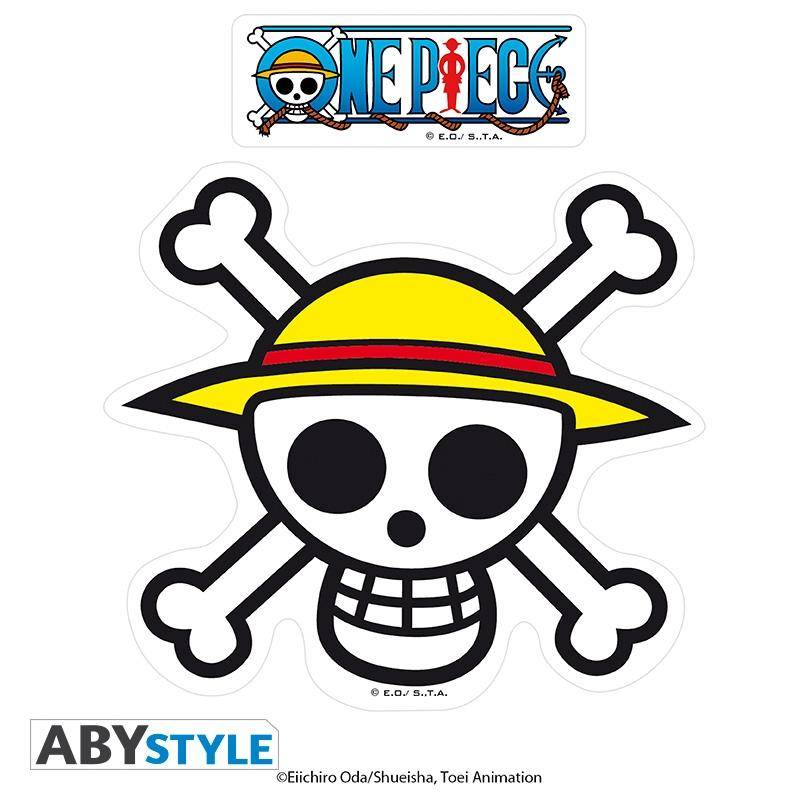 One Piece - Sticker - 16x11cm/ 2 Bögen - Piraten Flagge