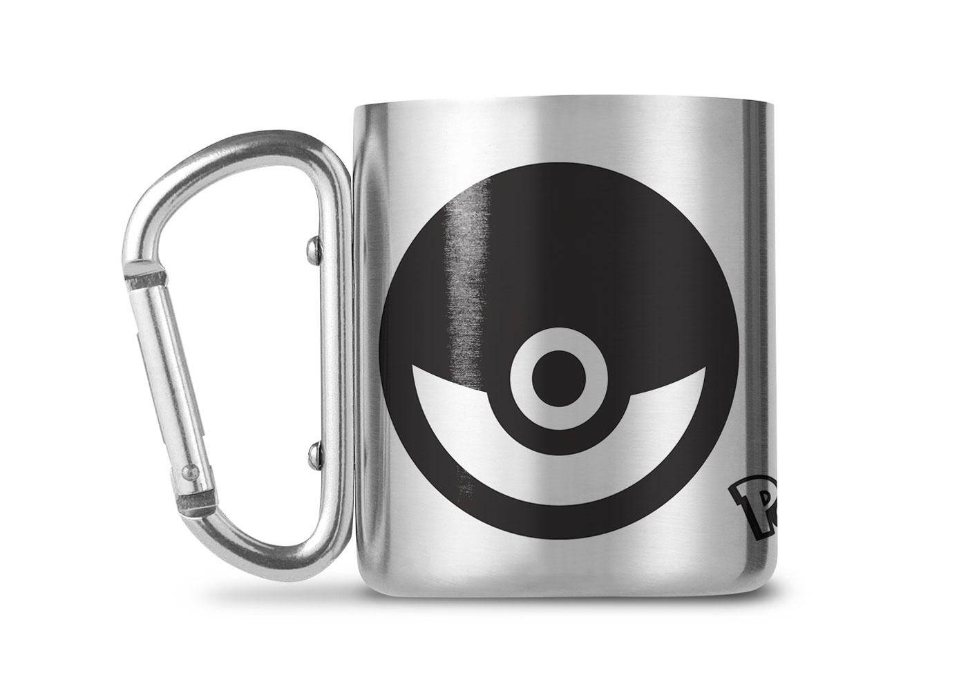 Pokémon - Metalltasse mit Karabiner Pokéball - 235 ml