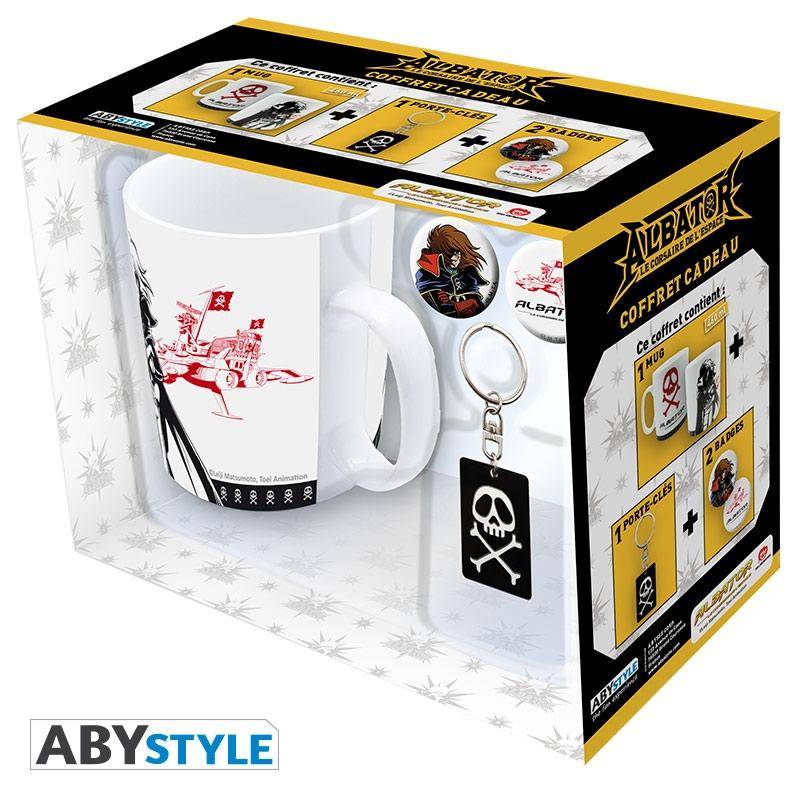 Captain Harlock  Pck Tasse + Schlüsselbund + Badges Emblem