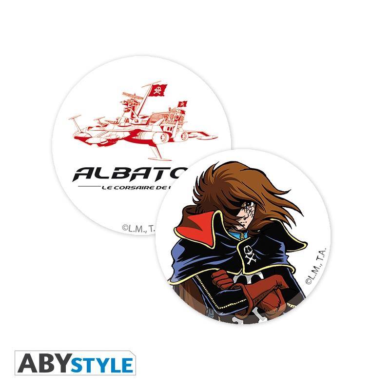 Captain Harlock  Pck Tasse + Schlüsselbund + Badges Emblem