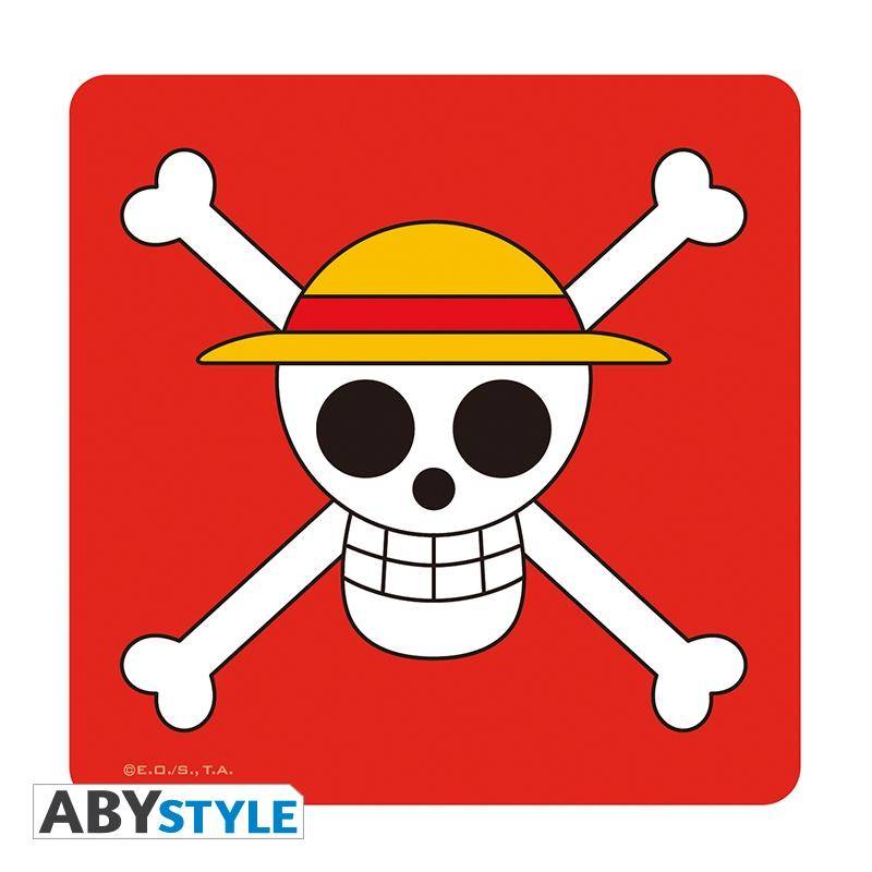 One Piece 4 Untersetzer Skulls Set