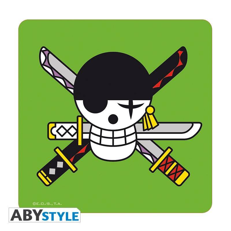 One Piece 4 Untersetzer Skulls Set