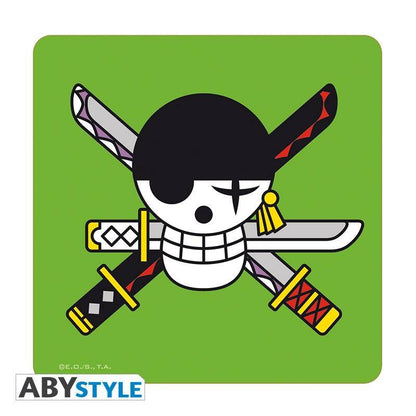 One Piece 4 Untersetzer Skulls Set